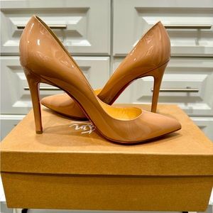 Christian Louboutin Pigalle Nude 100mm Pumps 7.5